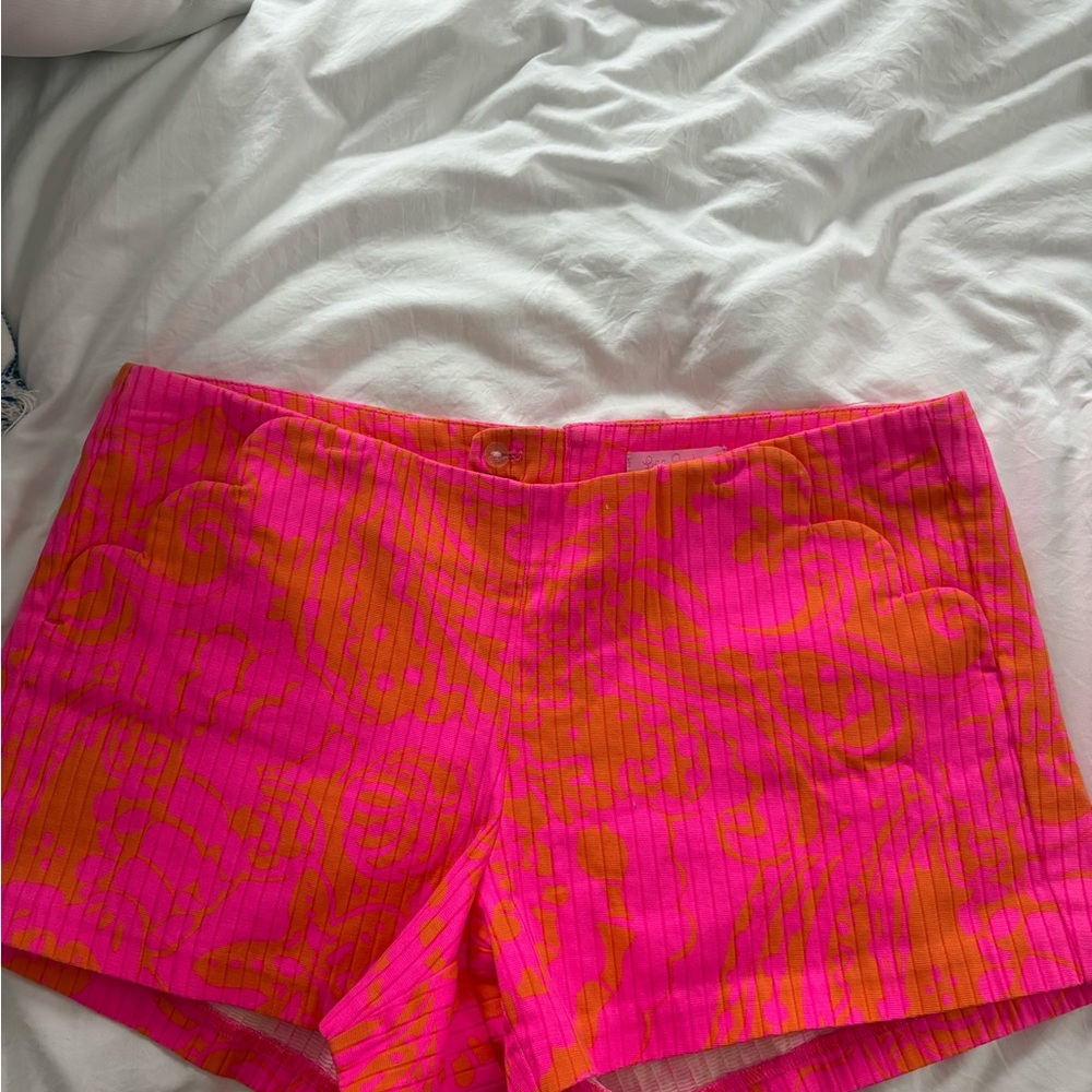 Lilly Pulitzer Pink and Orange High Waist Shorts